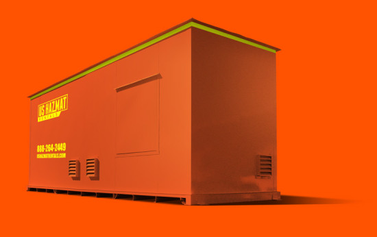 Rent a two hour flammable storage building rated for chemical storage.