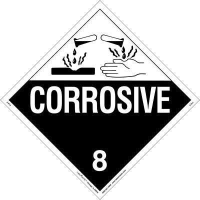 Corrosive Storage Hazard Label