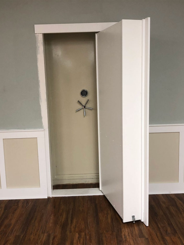 Panelized Safe Room Kit hidden bookcase entrance