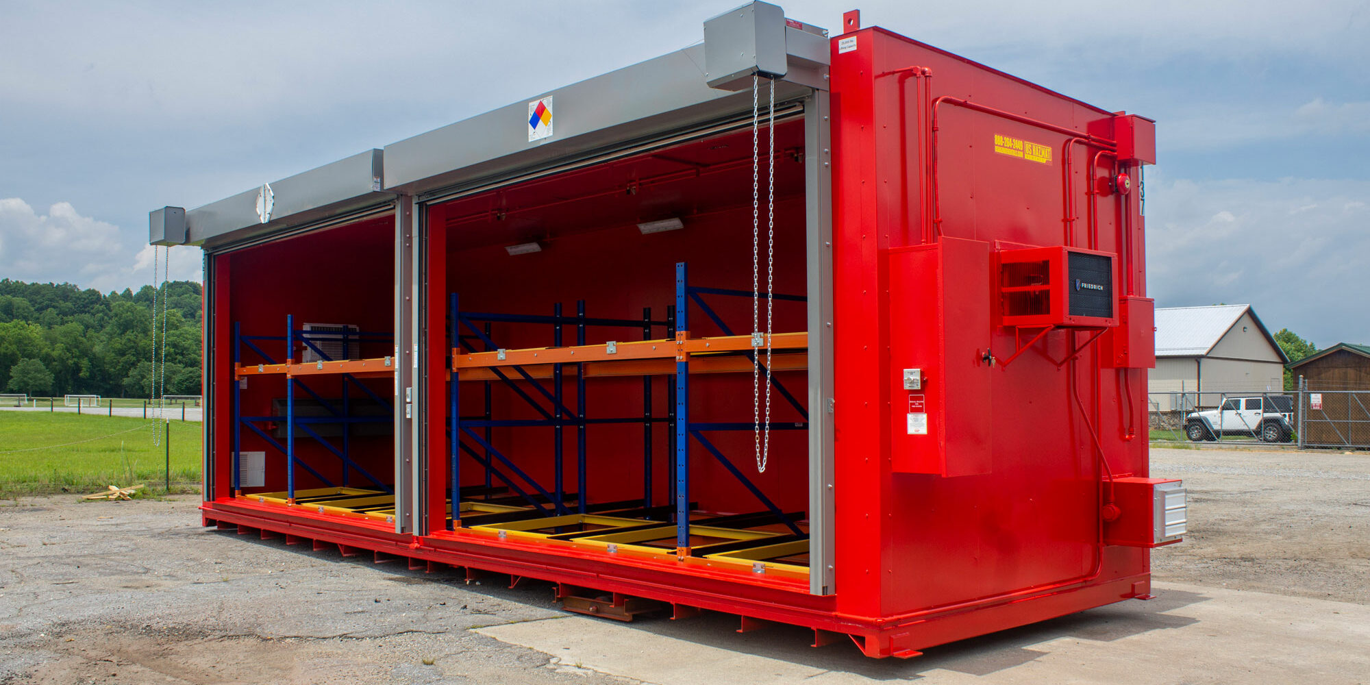 Tote Storage with roll-up doors