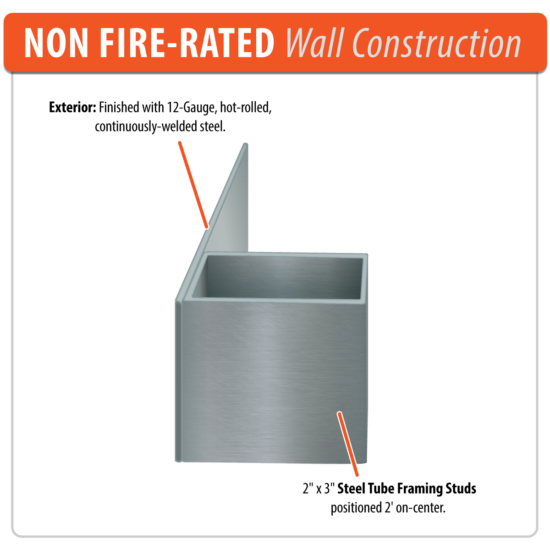Non Fire-Rated Wall Construction Feature - No Insulation