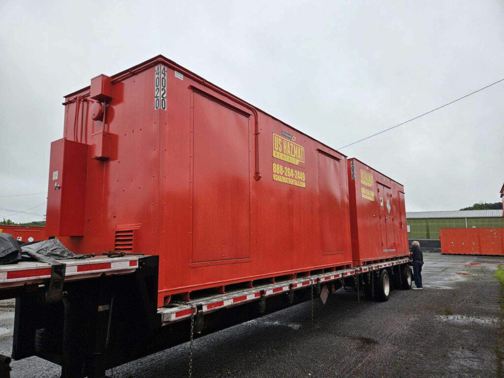 Fire-Rated Hazmat Storage Rental Units on Delivery Truck