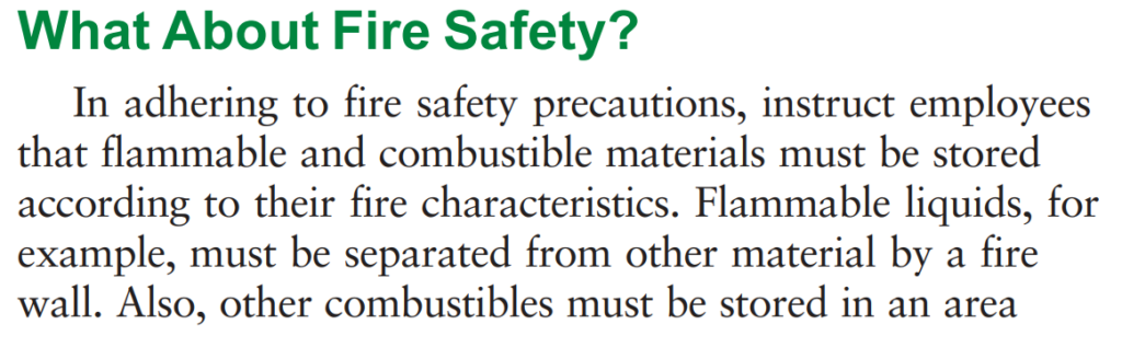 OSHA Chemical Storage Requirements