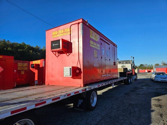 4-Hour Fire-Rated Chemical Storage Building 4FS2008 is our 4-Hour Fire-Rated Chemical Storage Building delivered to VA by US Hazmat Rentals.
