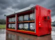 Weatherproof Bulk Storage Protecting Outdoor Chemical Tote Storage Areas