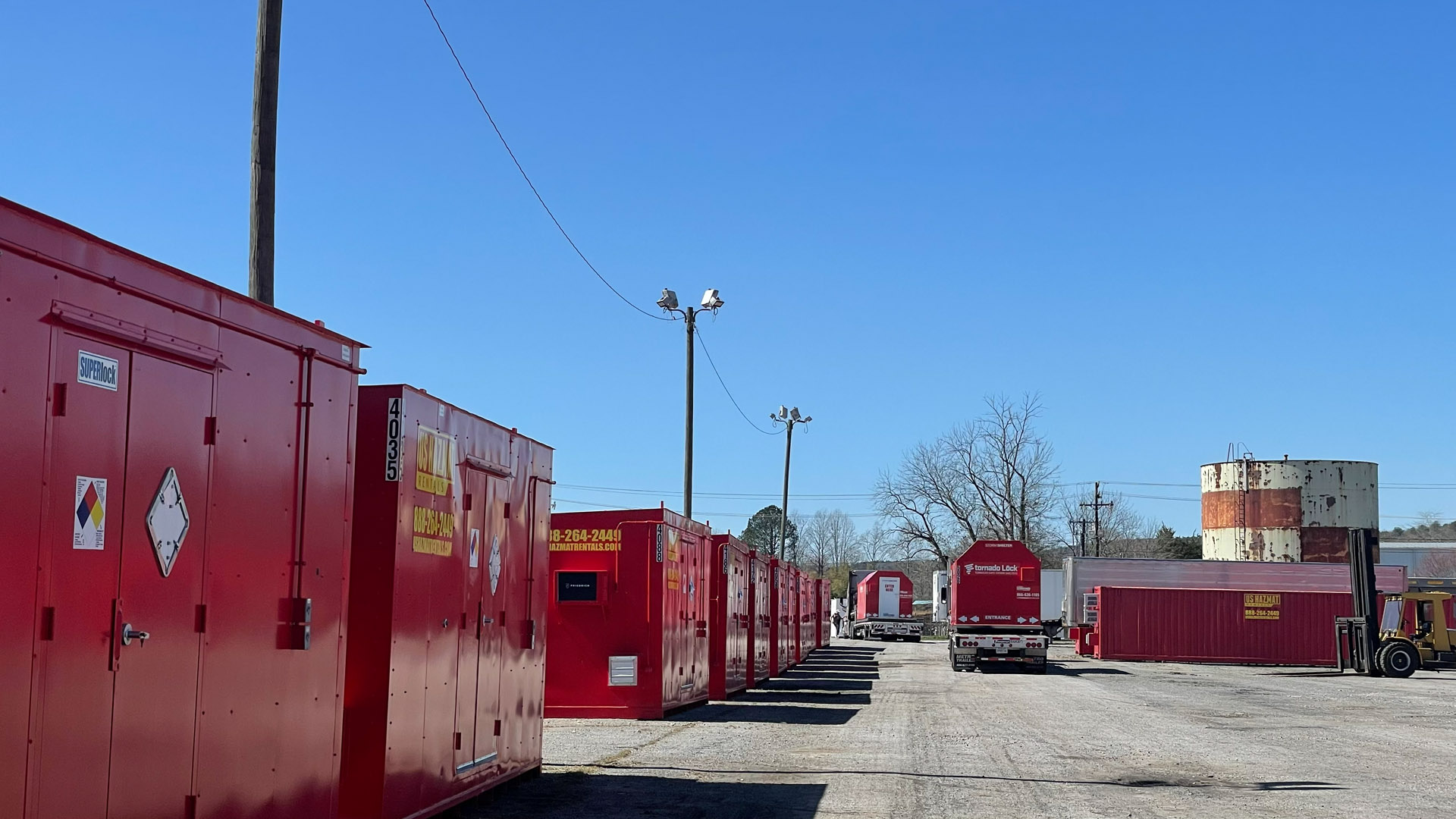 US Hazmat Rentals fire-rated chemical storage building rental unit